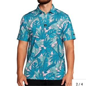 Bad Birdie Palmnado Athletic Golf Polo Shirt Men’s Sz XL